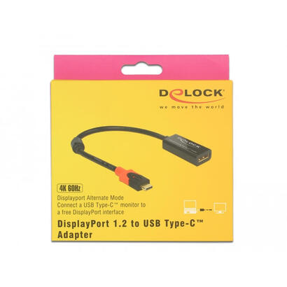 delock-adaptador-thunderbolt-dp-to-usb-c-20cm-black-4k-60hz