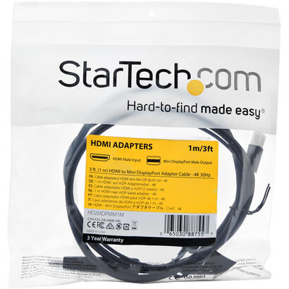 startech-cable-hdmi-a-mini-displayport-1m-4k-30hz-usb-powered