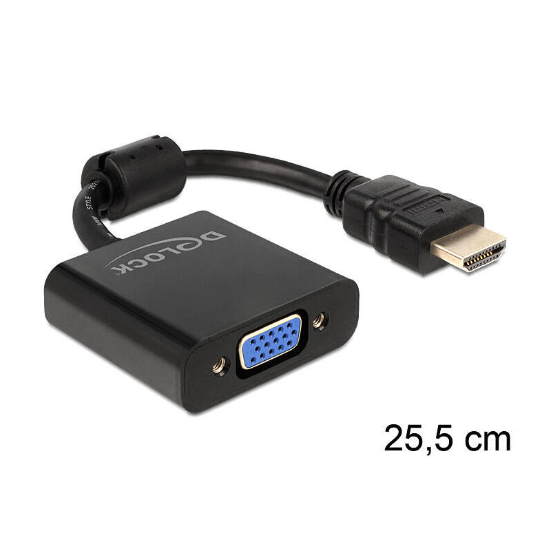 delock-adaptador-hdmi-a-19-pines-macho-a-vga-negro