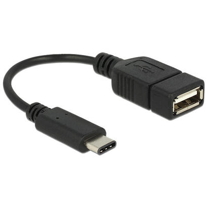 delock-adaptador-usb-tipo-c-20-macho-usb-20-typ-a-hembra-15-cm-negro