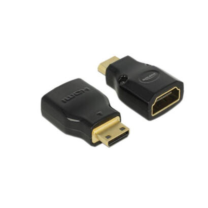 delock-adapter-high-speed-hdmi-with-ethernet-hdmi-mini-c-male-hdmi-a-female-4k-black