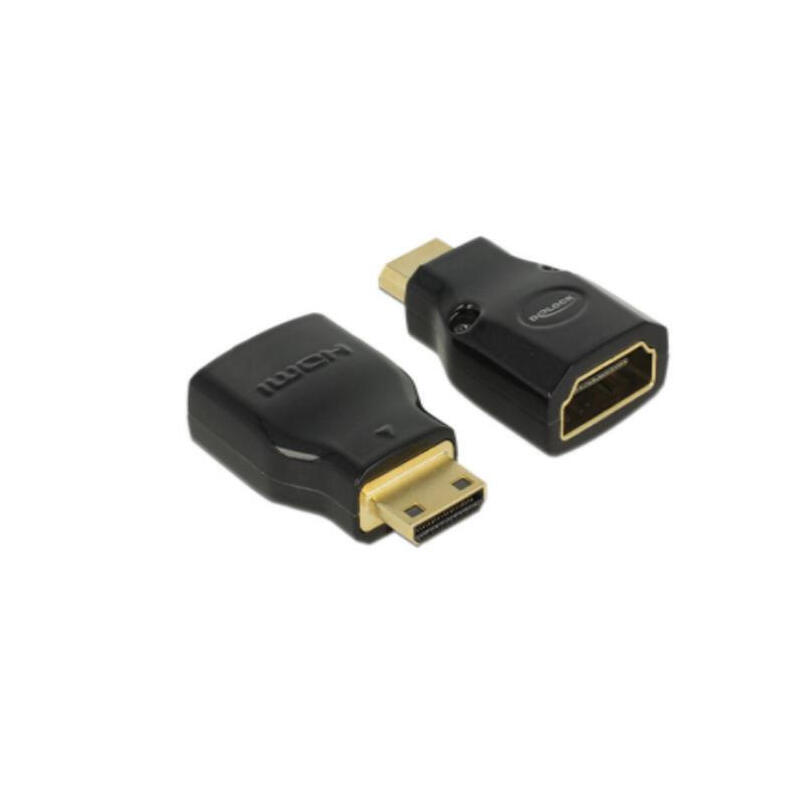 delock-adapter-high-speed-hdmi-with-ethernet-hdmi-mini-c-male-hdmi-a-female-4k-black