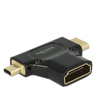 delock-adaptador-hdmi-a-hembra-hdmi-c-hdmi-d-macho-2in1