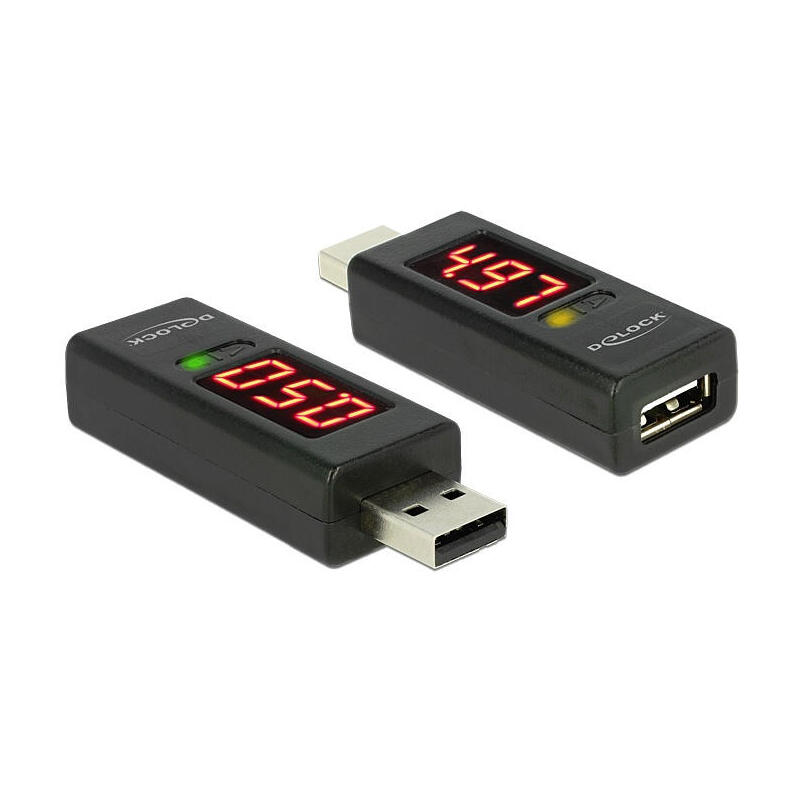 delock-adaptador-usb-20-a-macho-a-hembra-con-indicador-led-para-voltios-y-amperios