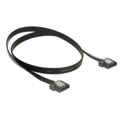 delock-cable-metalico-negro-sata-flexi-6-gbs-de-50-cm