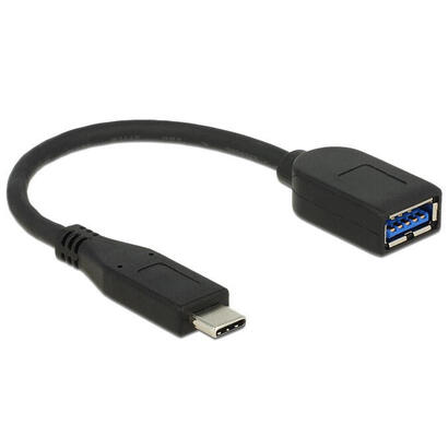 delock-adaptador-superspeed-usb-10-gbps-usb-31-gen-2-usb-type-c-macho-usb-tipo-a-hembra-10-cm-coaxial-negro-premium