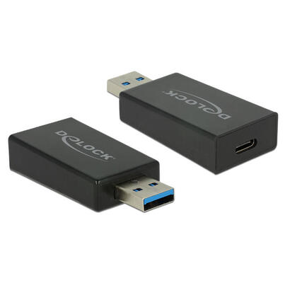 delock-adaptador-usb-31-gen-2-typ-a-macho-usb-tipo-c-hembra-activo-negro