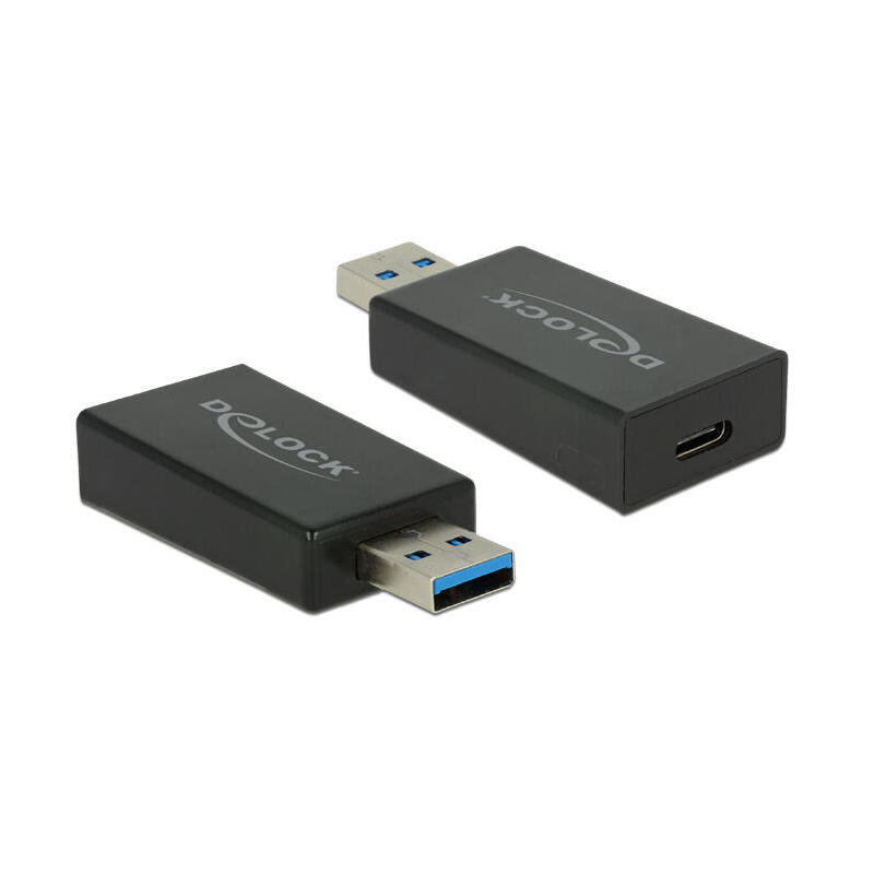 delock-adaptador-usb-31-gen-2-typ-a-macho-usb-tipo-c-hembra-activo-negro