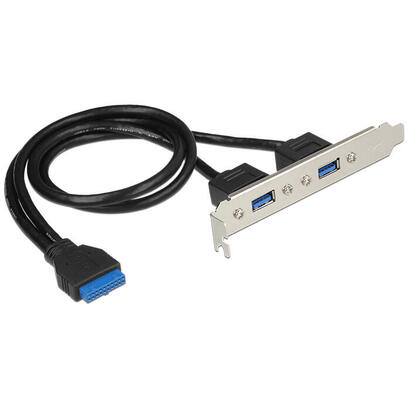 delock-slot-bracket-1-x-usb-30-interna-de-19-pines-2-x-usb-30-tipo-a-hembra-externo