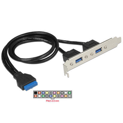 delock-slot-bracket-1-x-usb-30-interna-de-19-pines-2-x-usb-30-tipo-a-hembra-externo