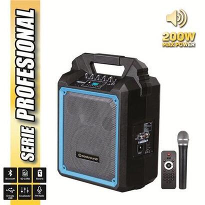 coolsound-pro-200-altavoz-autoamplificado-bluetooth-200w-65-60w-rms-con-bateria-usb-sd-entrada-mic-jack-63mm-1-microfono-serie-p