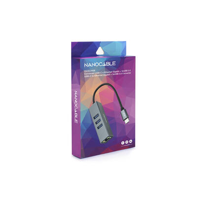 nanocable-adaptador-de-red-usb-c-a-ethernet-gigabit-101001000-mbps-3-puertos-usb-30