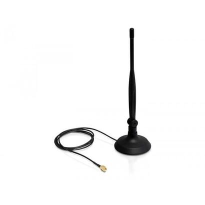delock-wlan-80211-bgn-antenna-rp-sma-4-dbi-omnidirectional-with-flexible-joint-with-magnetic-stand