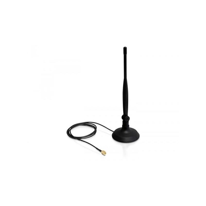 delock-wlan-80211-bgn-antenna-rp-sma-4-dbi-omnidirectional-with-flexible-joint-with-magnetic-stand