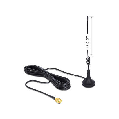 delock-gsm-umts-antenna-sma-3-dbi-omnidirectional-with-magnetic-stand-fixed-black