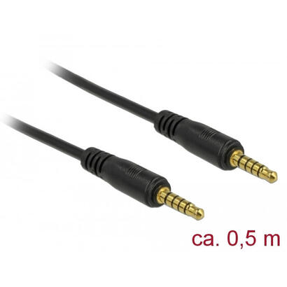 delock-cable-conector-estereo-de-35-mm-de-5-pines-macho-a-macho-de-05-m-negro