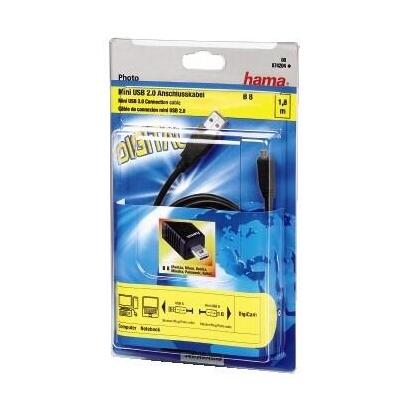 hama-usb-20-cable-b8-pin-usb-a-mini-usb-b-negro-18-m hama-usb-20-cable-b8-pin-usb-a-mini-usb-b-negro-18-m