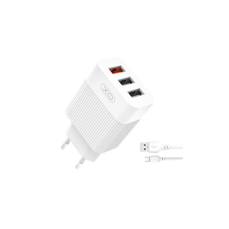 xo-l72-pack-cargador-de-corriente-1x-usb-a-18w-carga-rapida-30-2x-usb-a-cable-usb-a-a-microusb