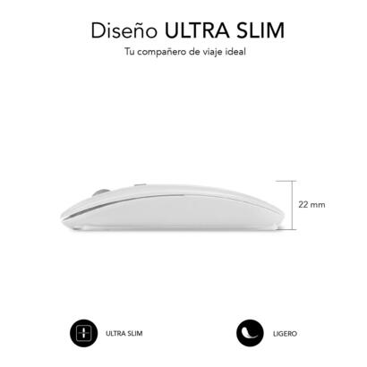 raton-inalambrico-por-bluetooth-subblim-dual-flat-bateria-recargable-hasta-1600-dpi-blanco
