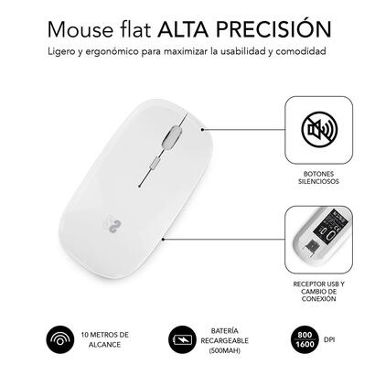 raton-inalambrico-por-bluetooth-subblim-dual-flat-bateria-recargable-hasta-1600-dpi-blanco