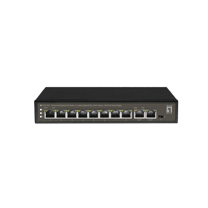 levelone-switch-28x-fe-fgp-1031-2xge-rj45-120w-8xpoe-sw