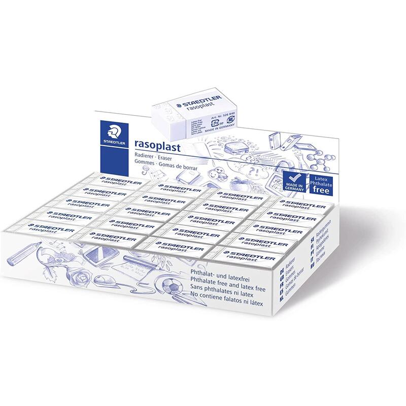 pack-de-40-unidades-staedtler-rasoplast-526-b40-goma-de-borrar-borrado-de-alta-calidad-minimos-residuos-color-blanco