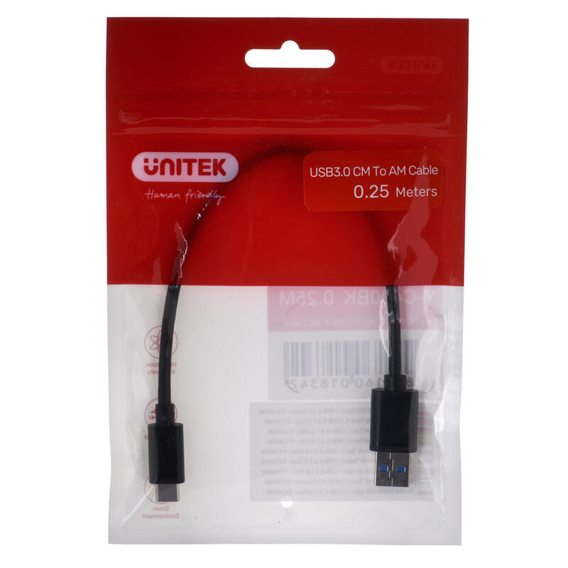 cable-unitek-usb-c-usb-a-31-mm-0-25m-y-c490bk