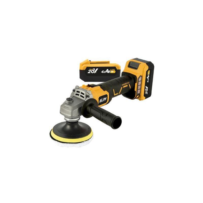 blim-radial-a-bateria-115mm-20v-4ah-kit-de-pulido-motor-sin-escobillas-velocidad-1000300045008500rpm-agarre-ergonomico-incluye-2