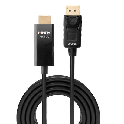 lindy-40924-video-cable-adapter-05-m-displayport-hdmi-type-a-standard-black