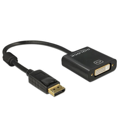 delock-adaptorcable-displayport-12-plug-dvi-245-socket-black-4k-passive