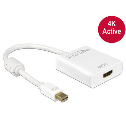 delock-adaptorcable-mini-displayport-12-plug-hdmi-socket-white-4k-active