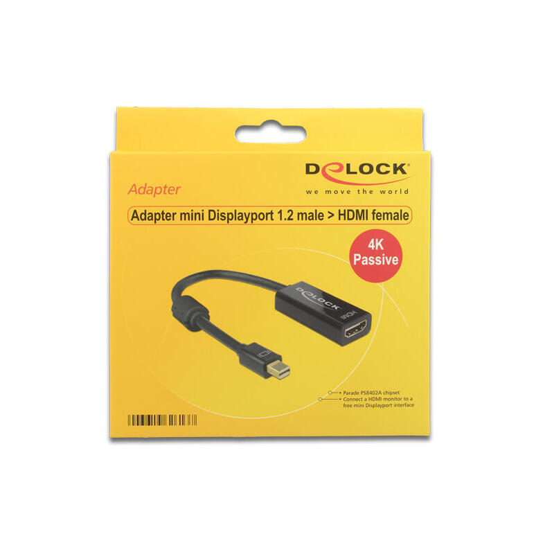 delock-adaptorcable-mini-displayport-12-plug-hdmi-socket-black-4k-passive delock-adaptorcable-mini-displayport-12-plug-hdmi-socket-black-4k-passive