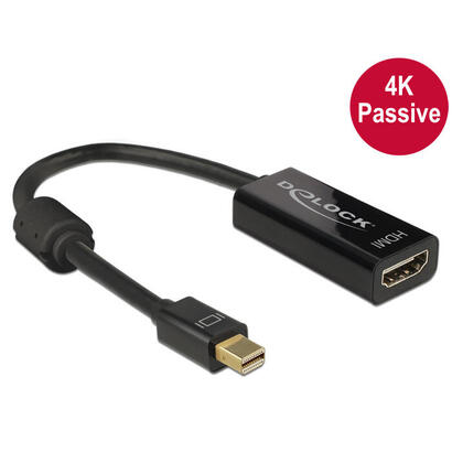 delock-adaptorcable-mini-displayport-12-plug-hdmi-socket-black-4k-passive