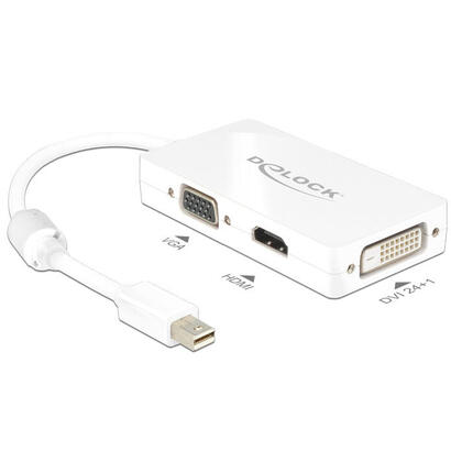 delock-adapter-mini-displayport-male-vga-hdmi-dvi-female-passive-white