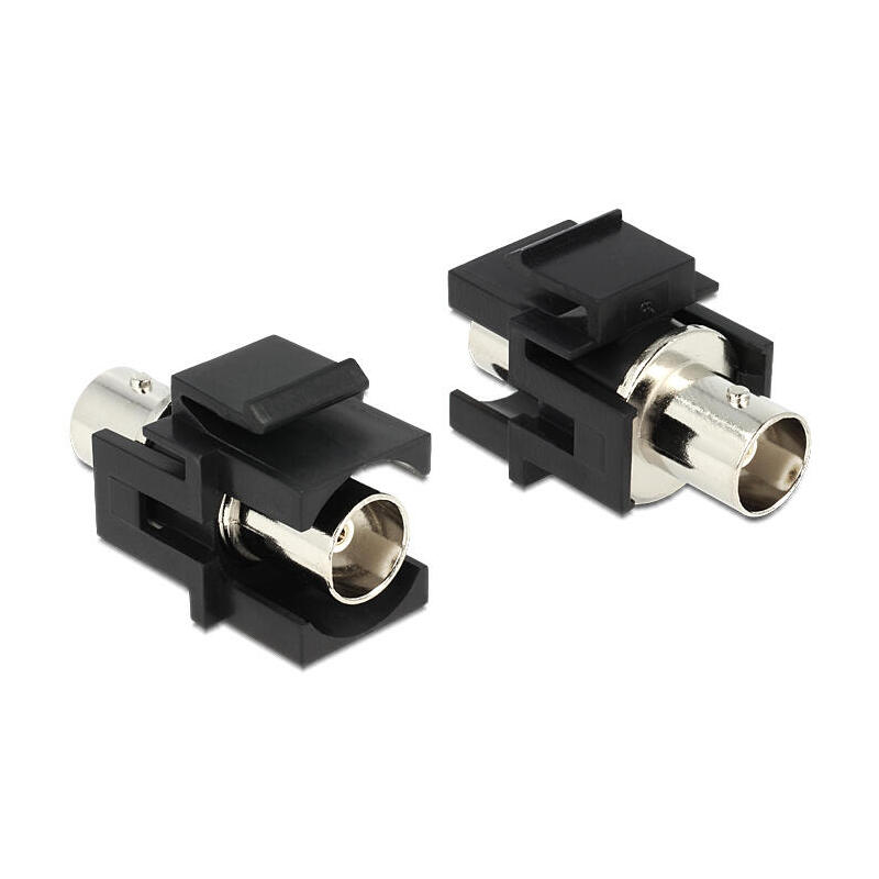 delock-keystone-bnc-hembra-bnc-hembra-negro