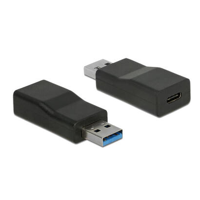 delock-convertidor-usb-31-gen-2-typ-a-macho-usb-tipo-c-hembra-activo-negro