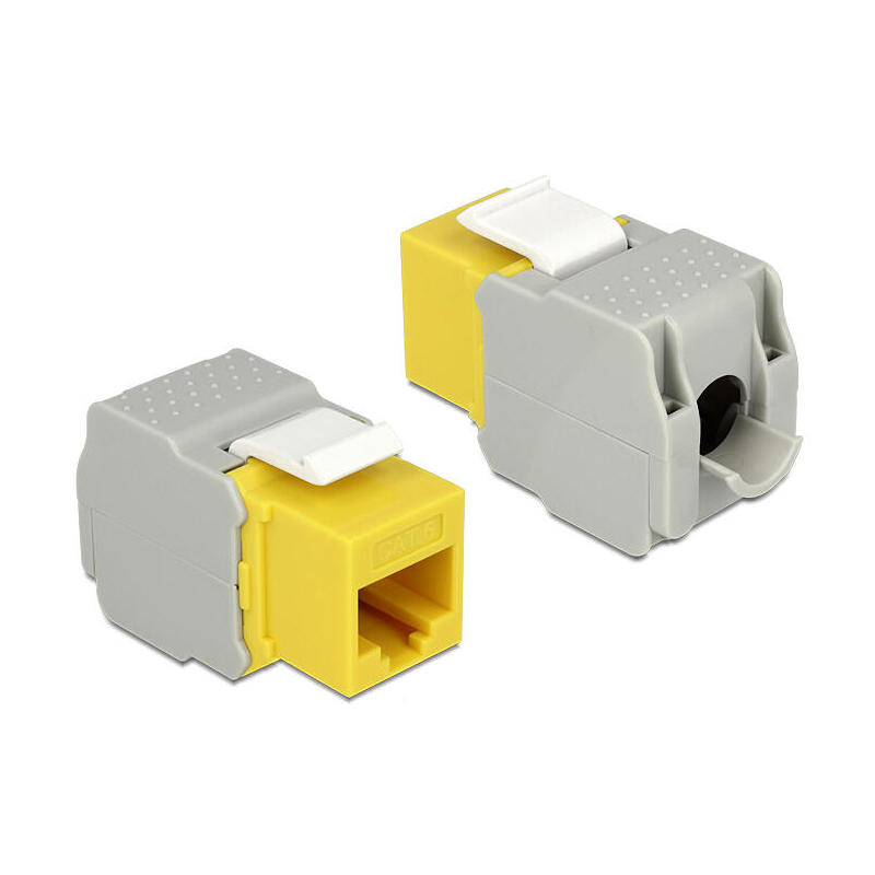 delock-keystone-module-rj45-female-lsa-cat6-utp-yellow