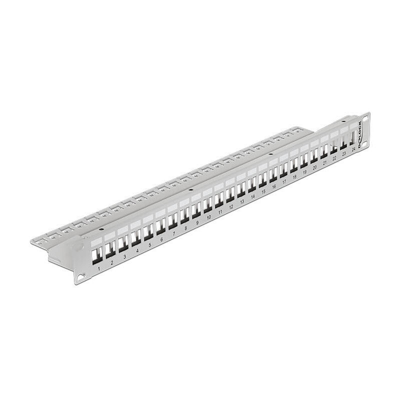 delock-keystone-19-patchpanel-24-port-gris