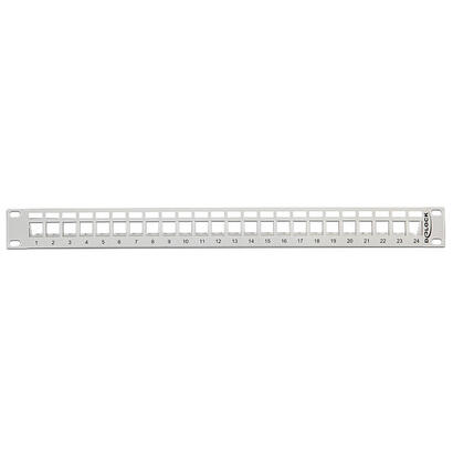 delock-keystone-19-patchpanel-24-port-gris