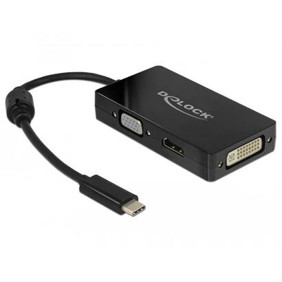 delock-adaptador-usb-tipo-c-macho-vga-hdmi-dvi-hembra-negro