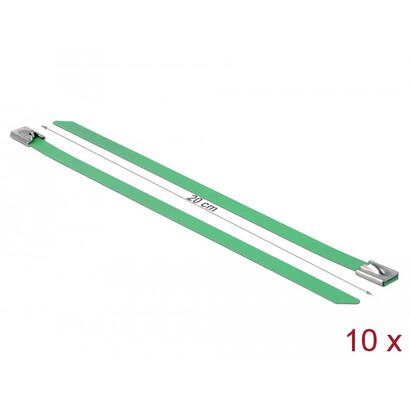 delock-bridas-de-acero-inoxidable-l-200-x-b-79-mm-verde-10-piezas