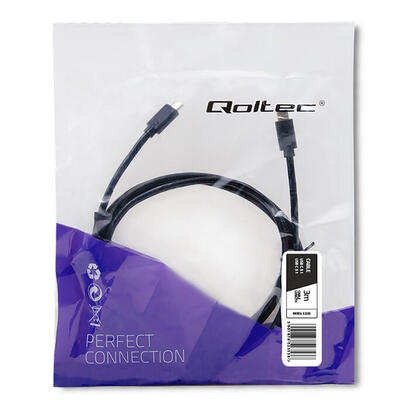 qoltec-52353-cable-usb-31-tipo-c-tipo-c-3m-negro