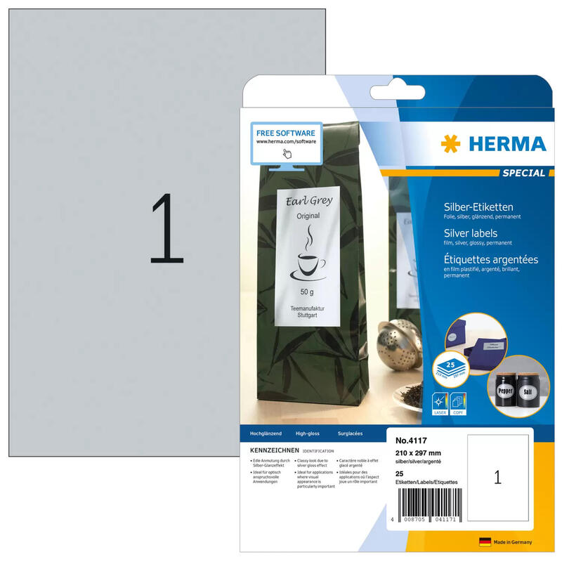 etiquetas-herma-a4-plata-210x297-mm-lamina-brillante-25-horas