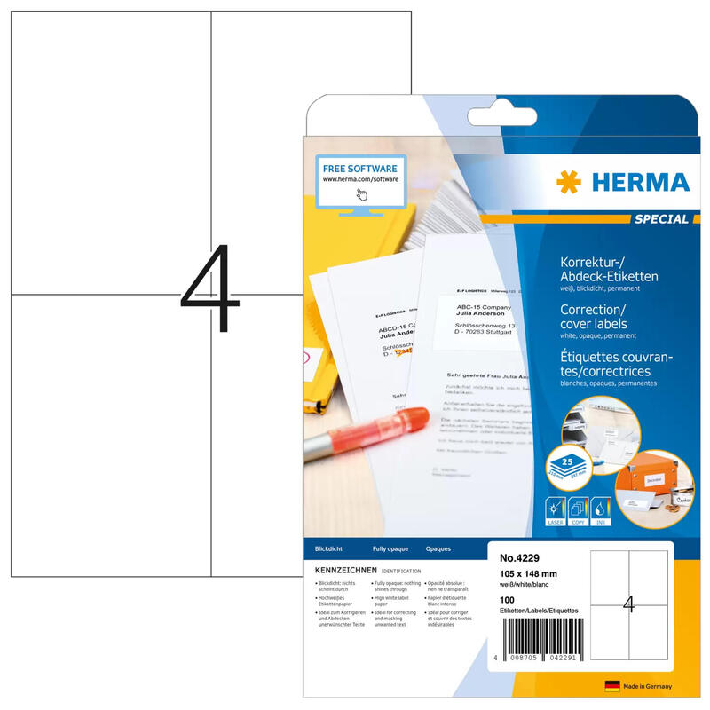 simema-de-cubierta-herma-papel-a4-blanco-105x148-mm-opaco-100-piezas simema-de-cubierta-herma-papel-a4-blanco-105x148-mm-opaco-100-piezas