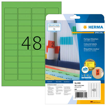 etiquetas-herma-a4-verde-457x212-mm-papel-mate-960-uds