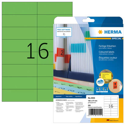etiquetas-herma-a4-verde-105x37mm-papel-mate-removible-320-piezas