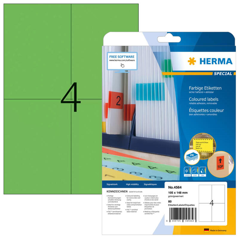 etiquetas-herma-a4-verde-105x148mm-papel-mate-removible-80-piezas