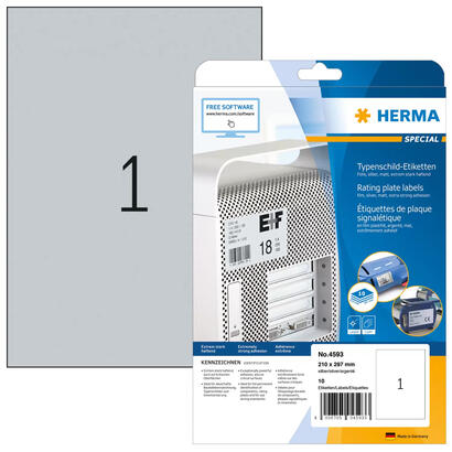 etiquetas-para-placas-de-identificacion-herma-a4-plateadas-lamina-de-210x297-mm-10-uds