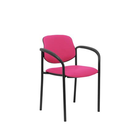 silla-fija-villalgordo-similpiel-rosa-chasis-negr