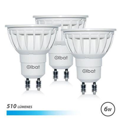 elbat-pack-de-3-bombillas-led-gu10-6w-510lm-6500k-luz-fria